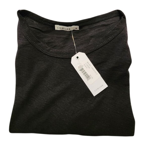 COMUNE WOMEN'S T-SHIRT SHORT-SLEEVE MALIBU BLACK‎ SMALL C19X96 - Picture 6 of 6